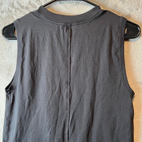 Lululemon All Yours Tank Black No Sleeves Cotton Top Relaxed Fit Size 4 - Picture 2 of 5